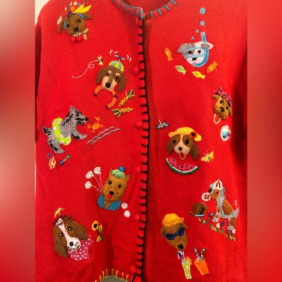 Marisa Christina Vintage Dod’s Summer Vacation Cardigan Sweater Size XL - Picture 8 of 8